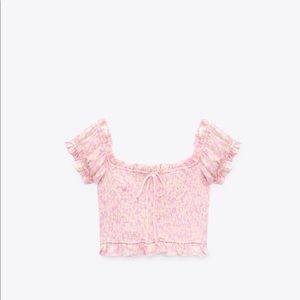 Zara floral croptop size xs